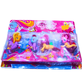 Rainbow Horse Playset - 4 Colorful Pony Figurines for Imaginative Fun | For Kids 3+
